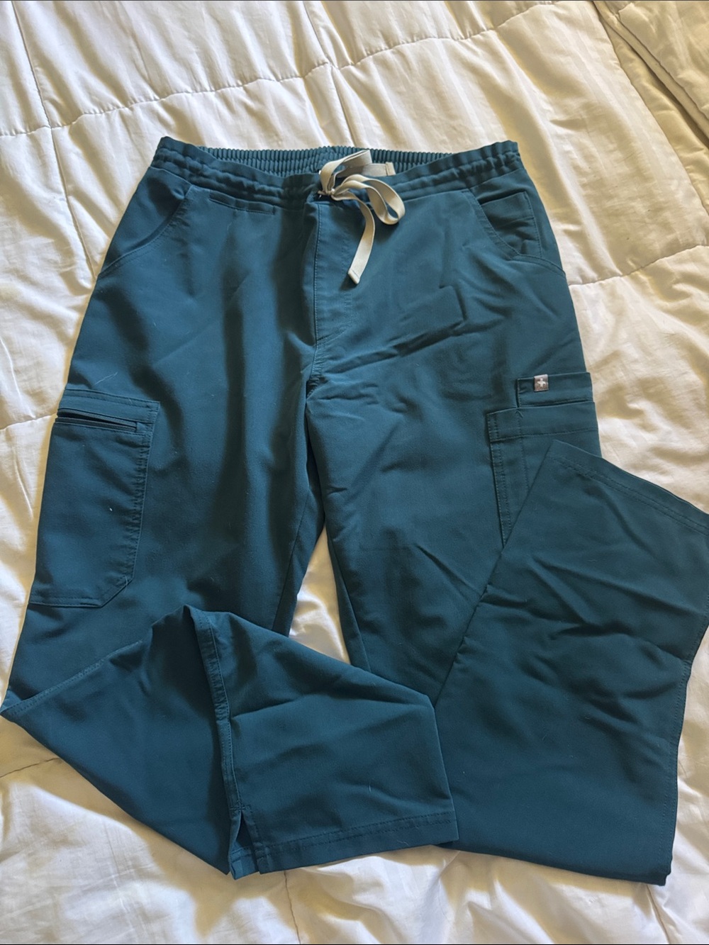 Figs women's Teal Cargo Jogger Pants